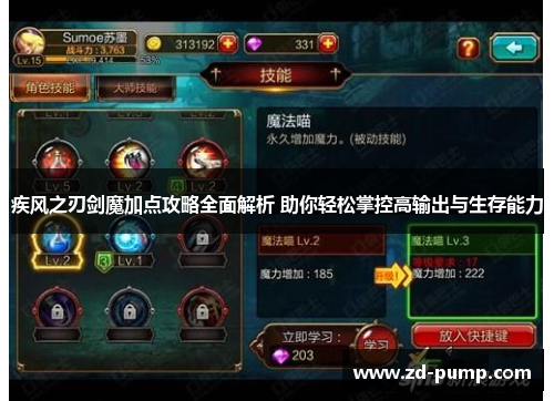 疾风之刃剑魔加点攻略全面解析 助你轻松掌控高输出与生存能力